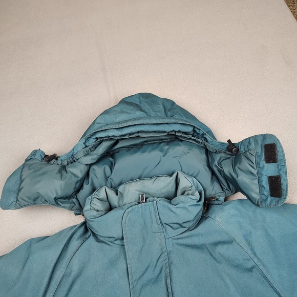 Vintage Eddie Bauer Goose Down Parka Mens Medium Forest Green Hooded Coat USA - Picture 6 of 14